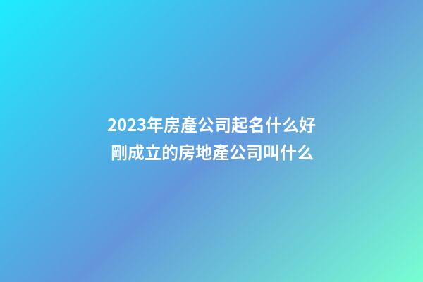 2023年房產公司起名什么好 剛成立的房地產公司叫什么-第1張-公司起名-玄機派